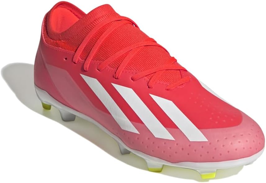 Кроссовки Adidas Unisex-Adult X Crazyfast League Firm Ground, белый/красный/желтый — фото 2