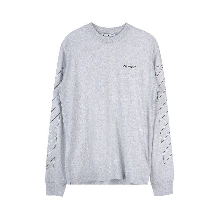 

Футболка Off-White Diag Outline Skate Long-Sleeve Tee Melange Grey, серый