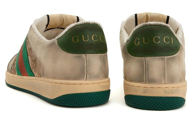 Кеды мужские Gucci Screener, хаки / зеленый — фото 4