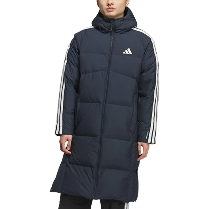 Adidas Куртка пуховая 3S L DOWN JKT синяя мужская — фото 4