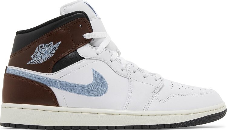 

Кроссовки Air Jordan 1 Retro Mid SE 'Brown Blue Grey', белый
