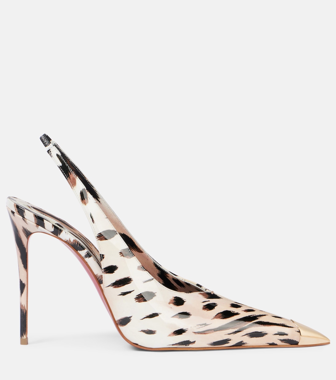 Каблуки-лодочки Katissima из лаковой кожи с ремешком на пятке Christian Louboutin, Vintage Rose/Lin Vintage Rose — фото 4