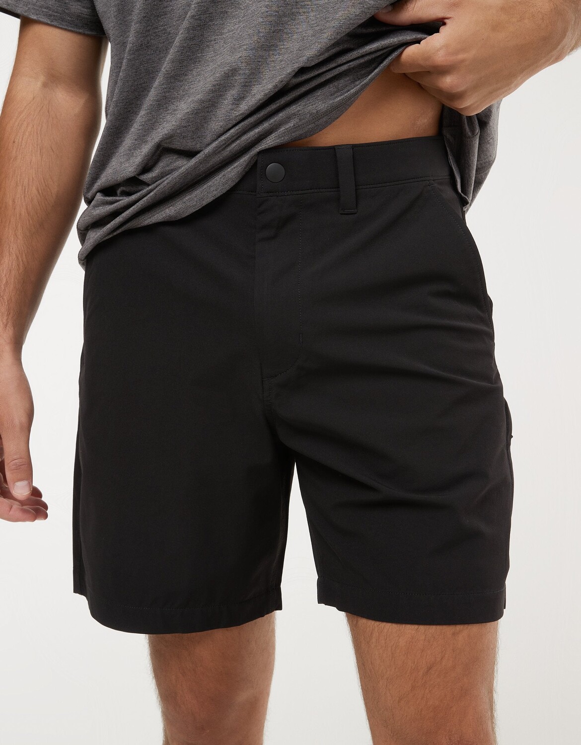 

Короткие клубные шорты AE 24/7 Flex 8 дюймов American Eagle Outfitters, черный