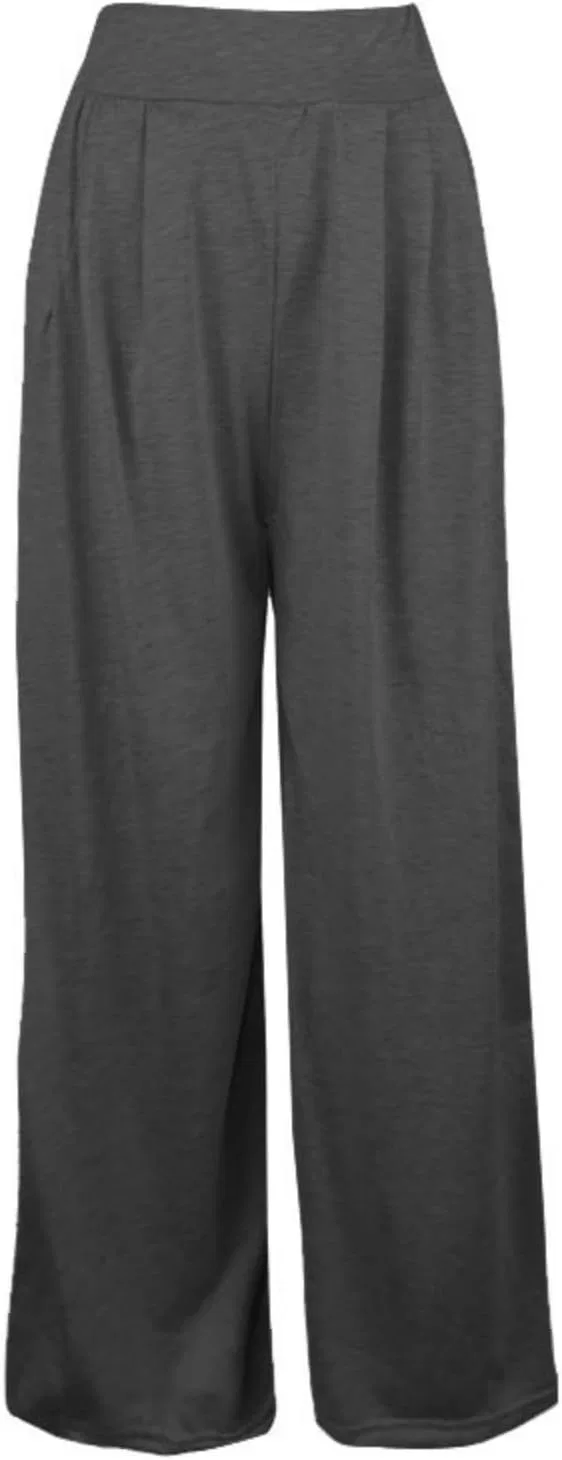 Штаны женские с высокой талией, свободные, Dark Gray — фото 3