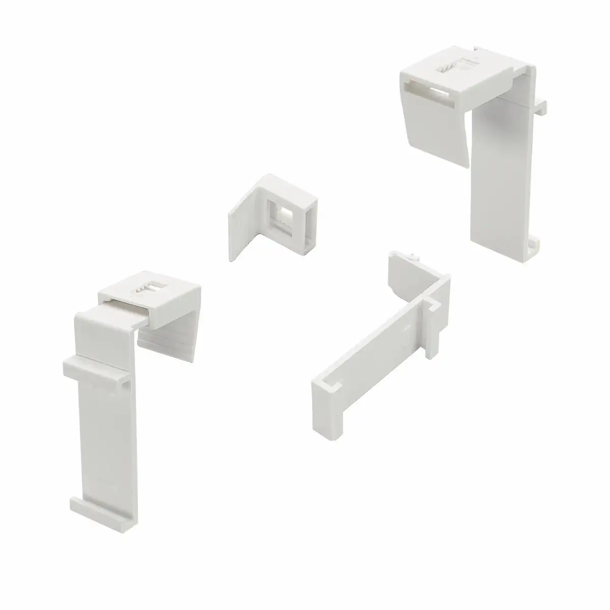 

Держатель зажимов Liedeco, (комплект, 2 шт.), для рулонных штор Klemmfix-DUO 1,6х4,9 см, белый