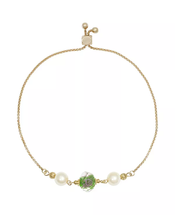 

Браслет из кристаллов и искусственного жемчуга 2028, green