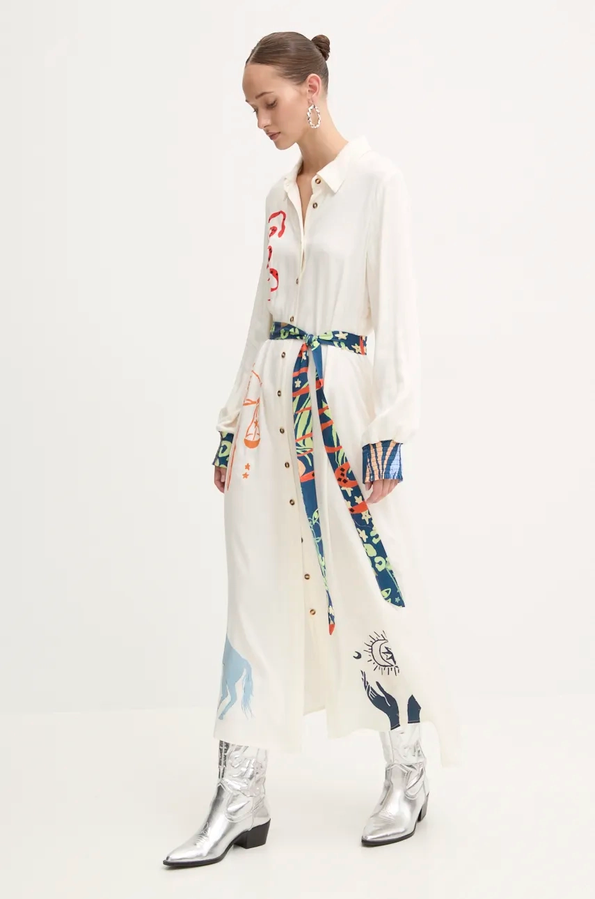 

Мистическое платье-рубашка Never Fully Dressed, бежевый