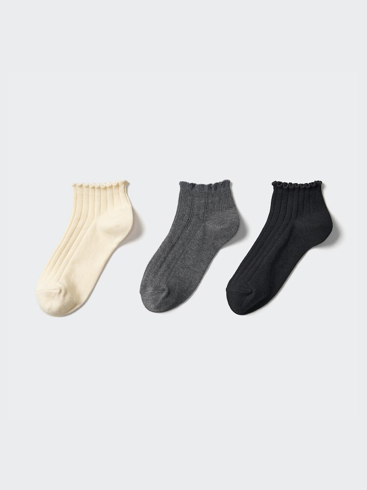 

Короткие носки 3 пары Uniqlo, цвет 01 белый