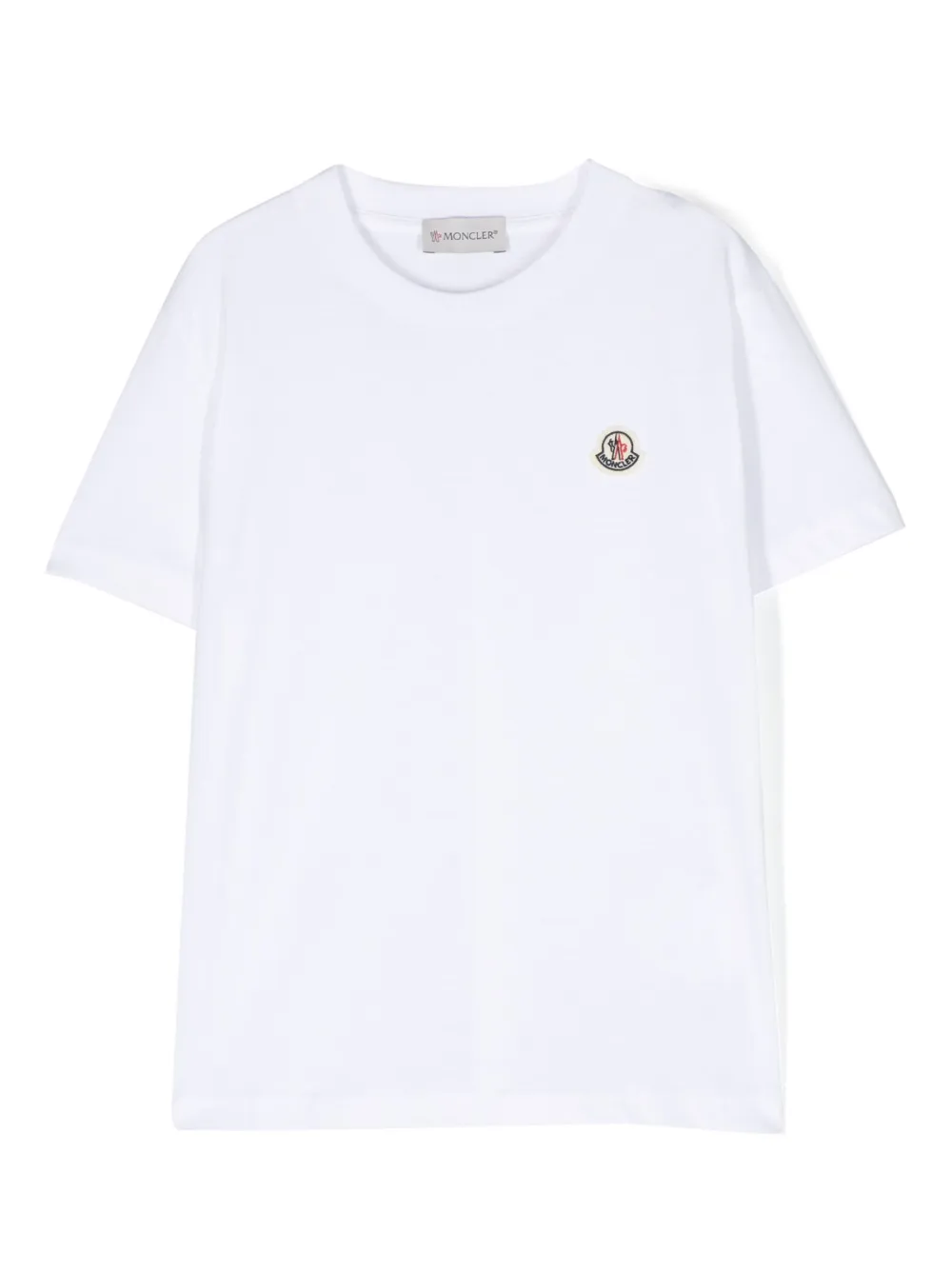 

Футболка с нашивкой-логотипом Moncler Enfant, белый