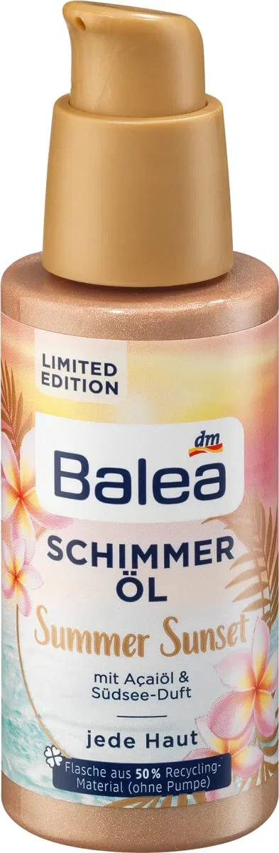 Мерцающее масло для тела и лица Summer Sunset от Balea Balea