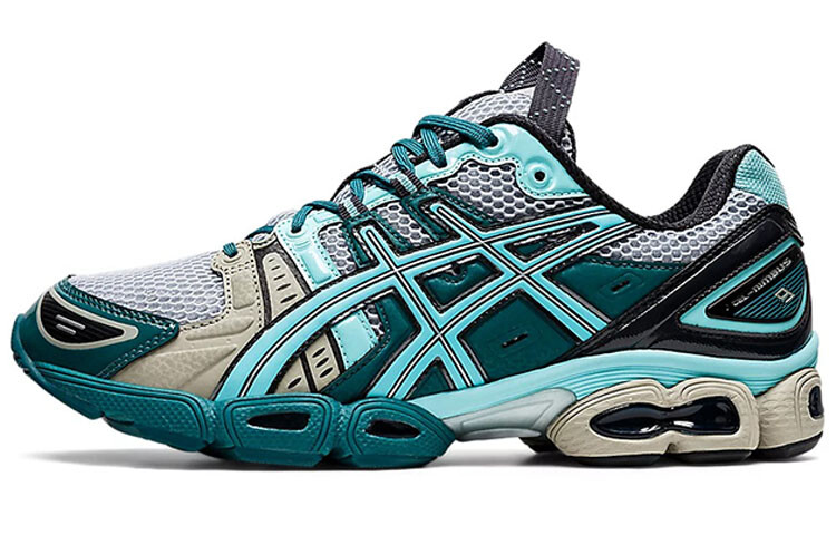 Кроссовки Kiko Kostadinov x Asics UB3-S Gel-Nimbus 9 Piedmont, серый/синий/зеленый