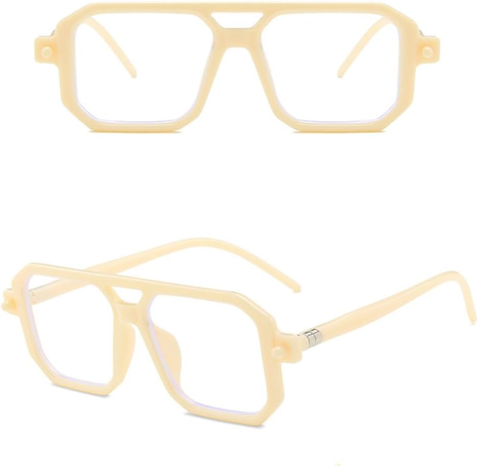 

Ретро солнцезащитные очки Jelly Tea для женщин, с двойным лучом, защита от УФ-излучения UV400, солнцезащитные очки для мужчин, винтажные черные очки LANGSER, Beige White