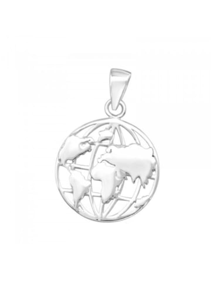 

Alexander York Кулон в виде карты мира из серебра 925 пробы, серебристого цвета