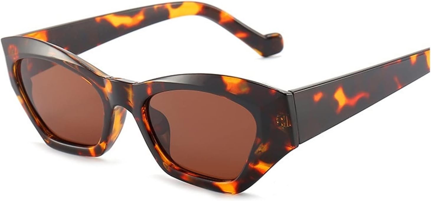 

Популярные и модные женские солнцезащитные очки «кошачий глаз», винтажные дизайнерские коричнево-черные солнцезащитные очки с защитой от УФ-излучения UV400 для мужчин YGDBXHYD, Leopard Tea