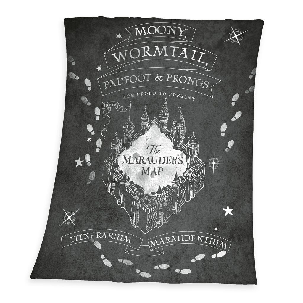 

Флисовое одеяло Harry Potter Marauder's Map 130 x 170 см Herding