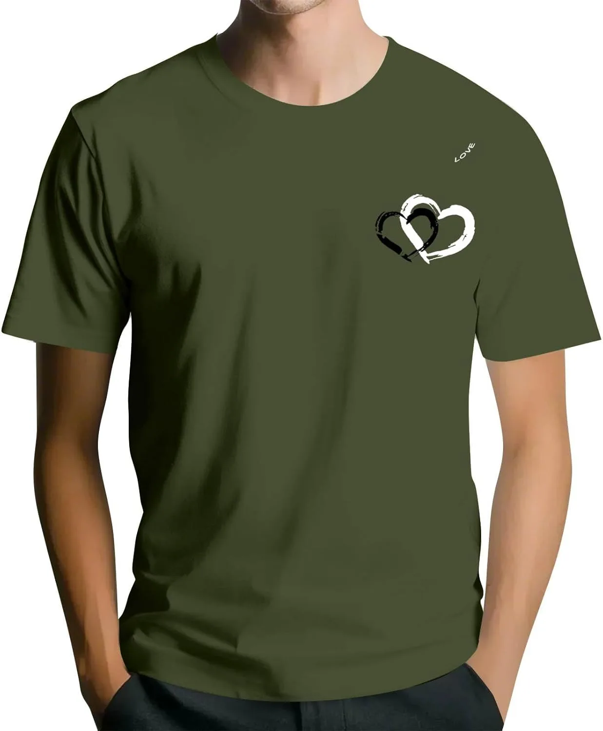 

Футболка мужская Valentine's Day с принтом в виде сердца FQZWONG