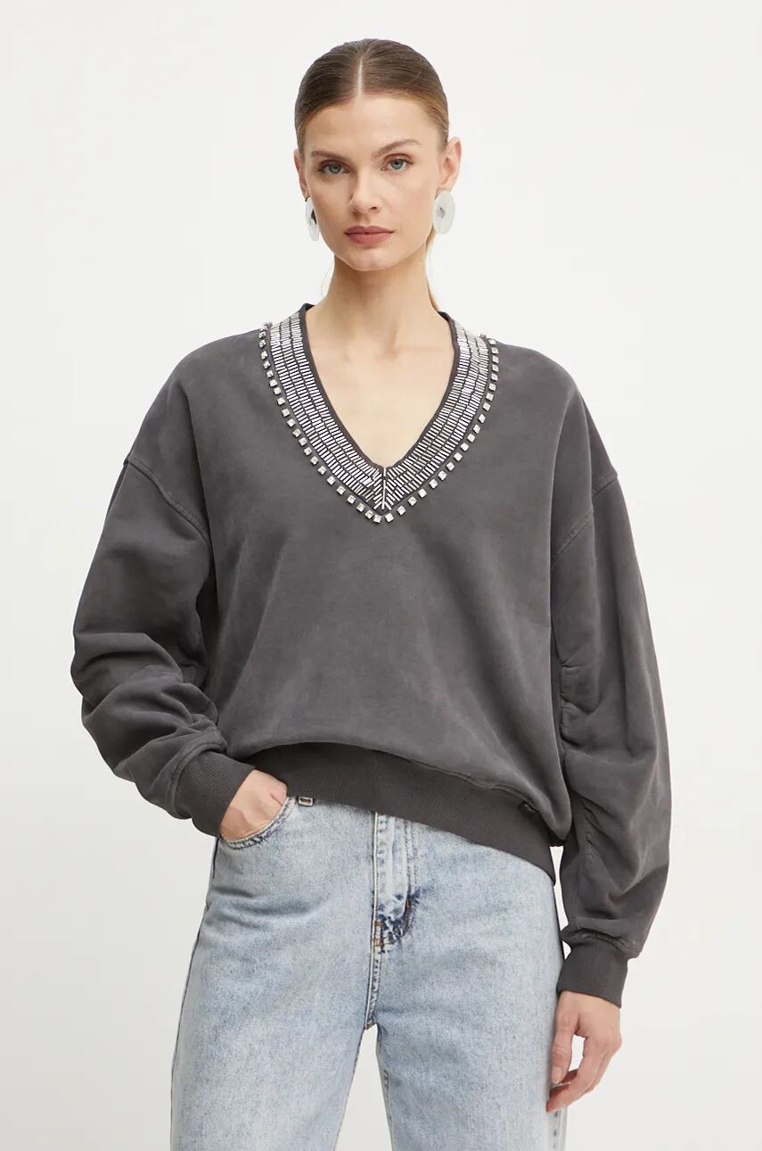 

Толстовка Pinko из хлопка, серый