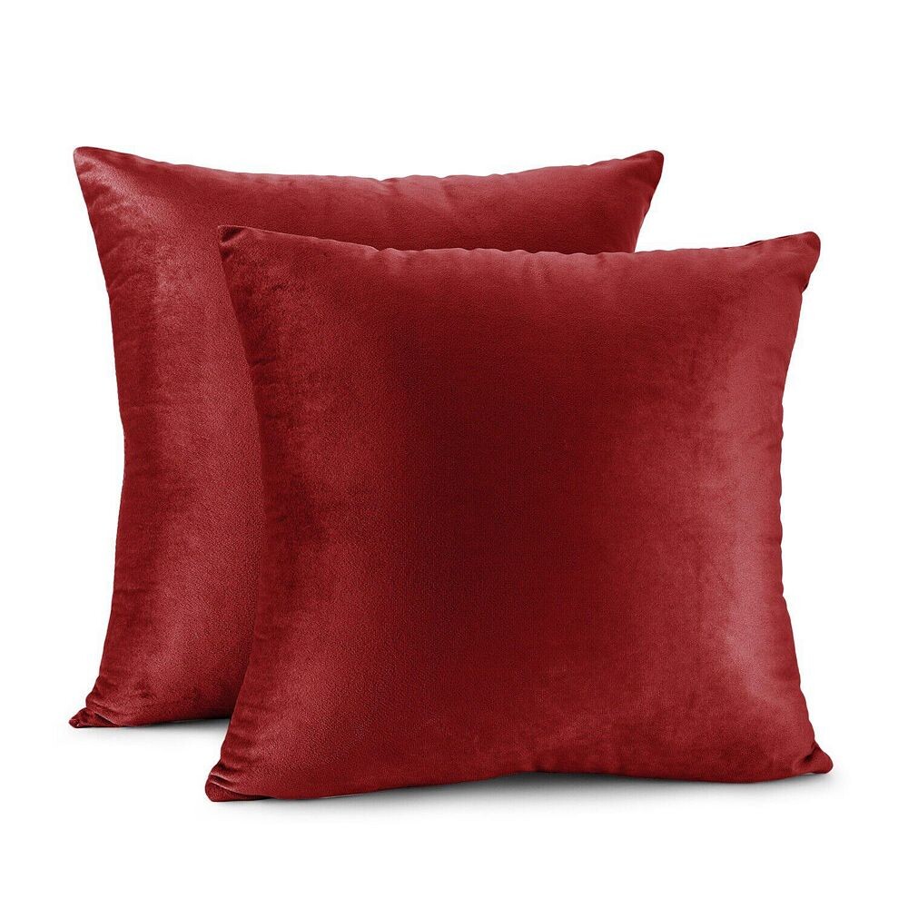 

Набор из 2 бархатных наволочек размером 18x18 дюймов Stock Preferred, цвет Cherry Red
