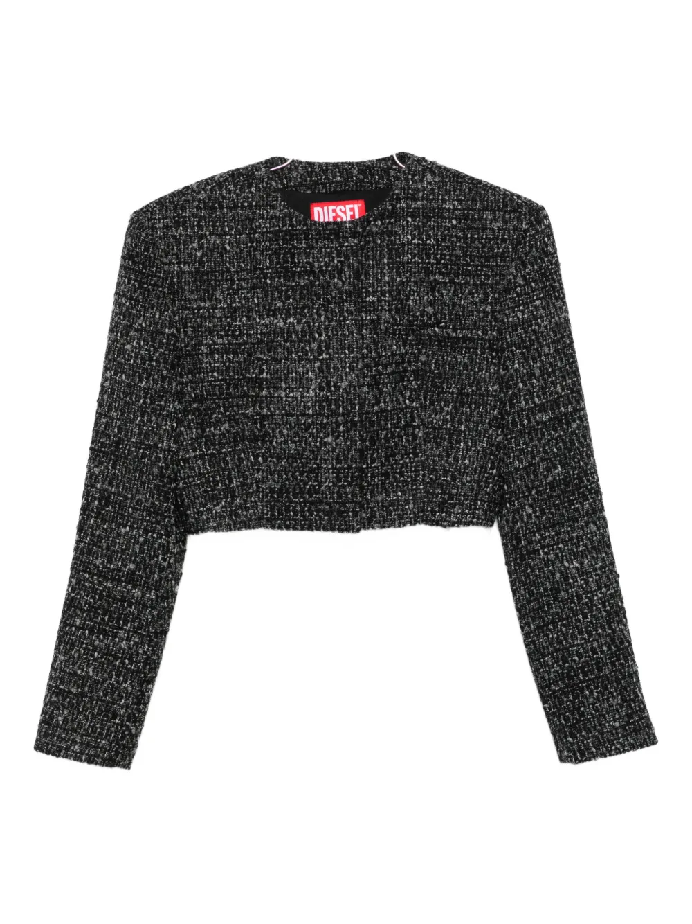 

Укороченный твидовый жакет G-Crop-G DIESEL, черный