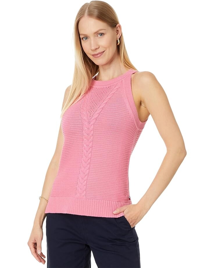 

Свитер Tommy Hilfiger Sleeveless Cable Halter, цвет Peony