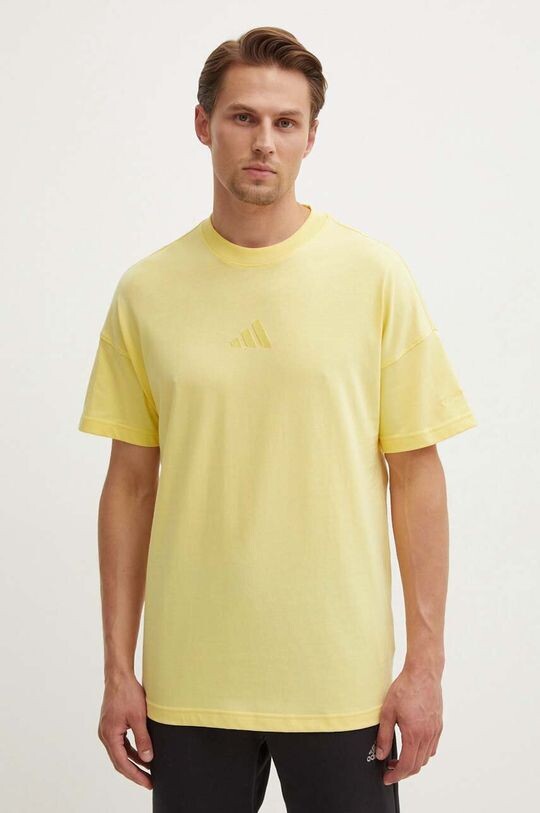

Хлопковая футболка All SZN adidas, желтый