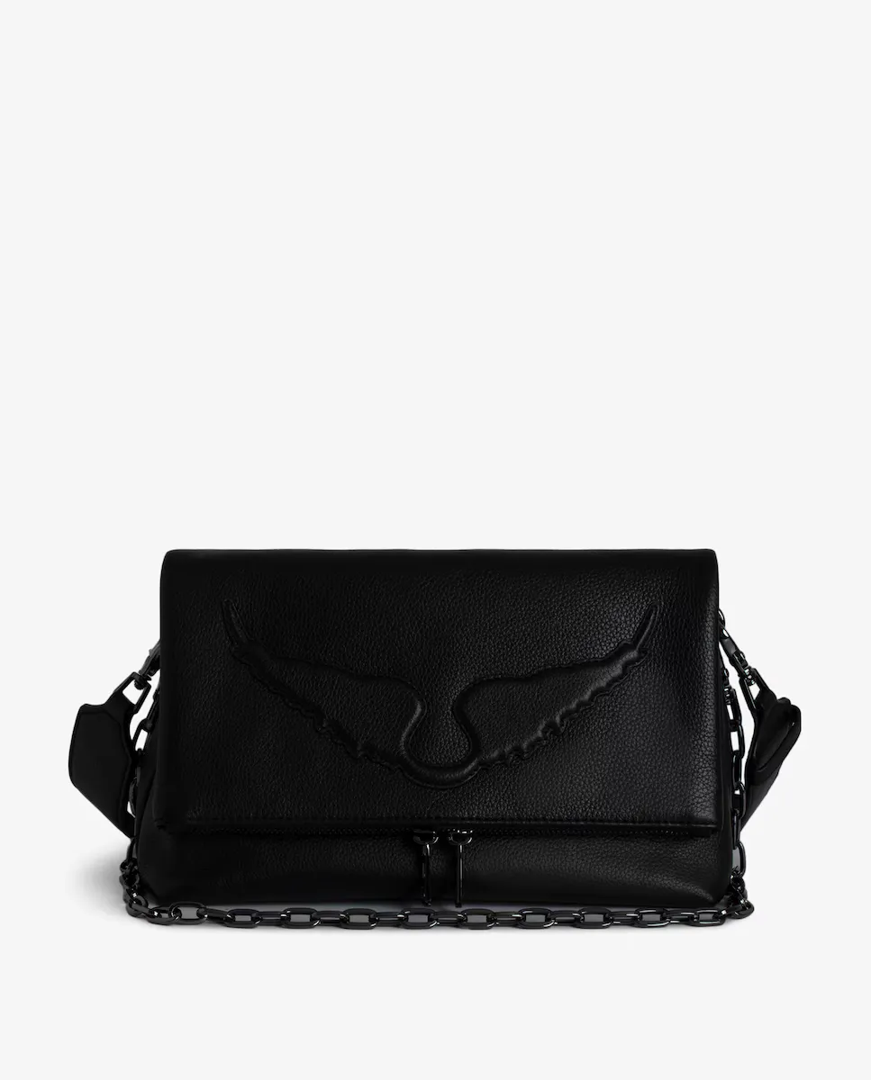 

Многопозиционная сумка Rocky черного цвета из кожи Zadig & Voltaire