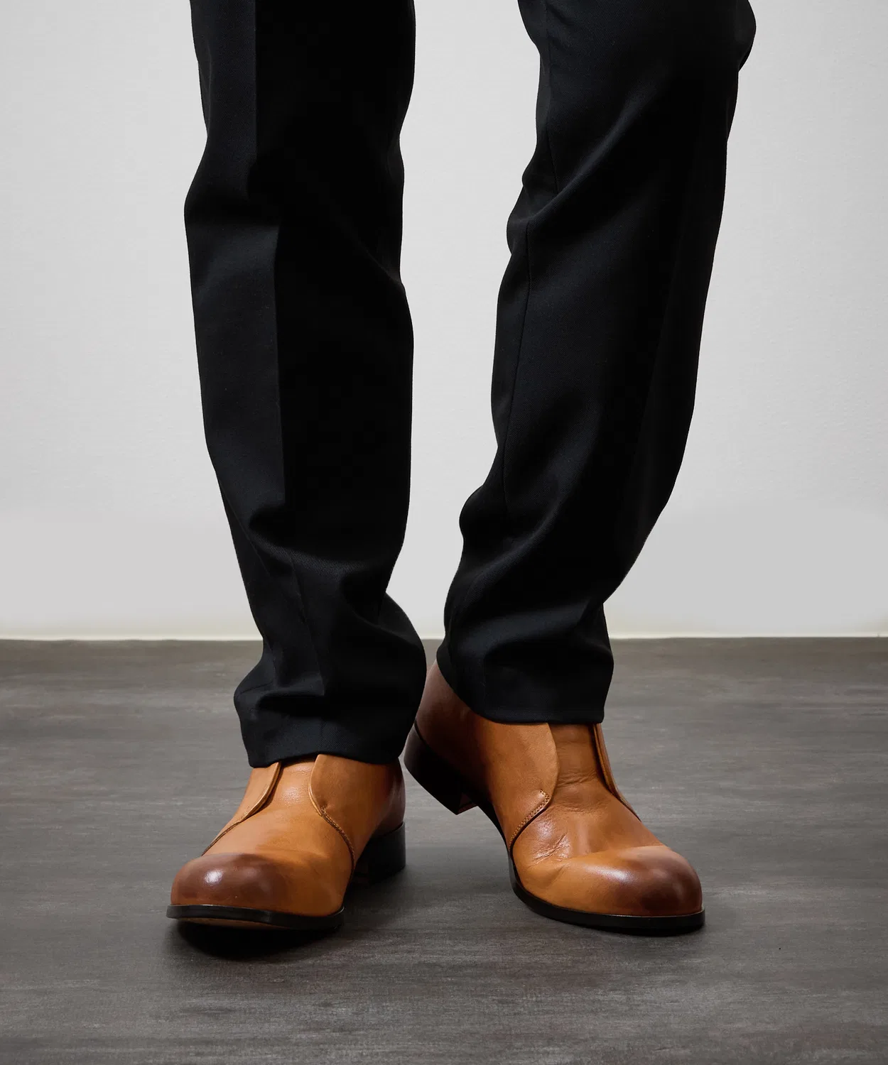 Ботинки PADRONE INSTEP GORE SHORT BOOTS JERRY, кожа, чёрные — фото 4