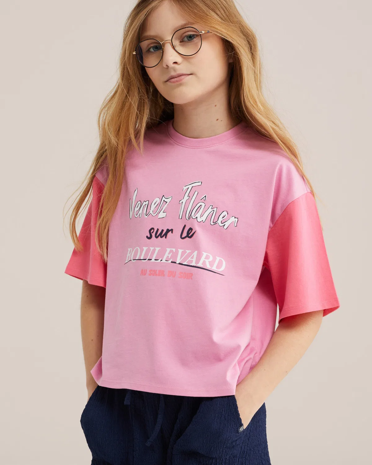 Футболка We Fashion, Rose/Raspberry — фото 3