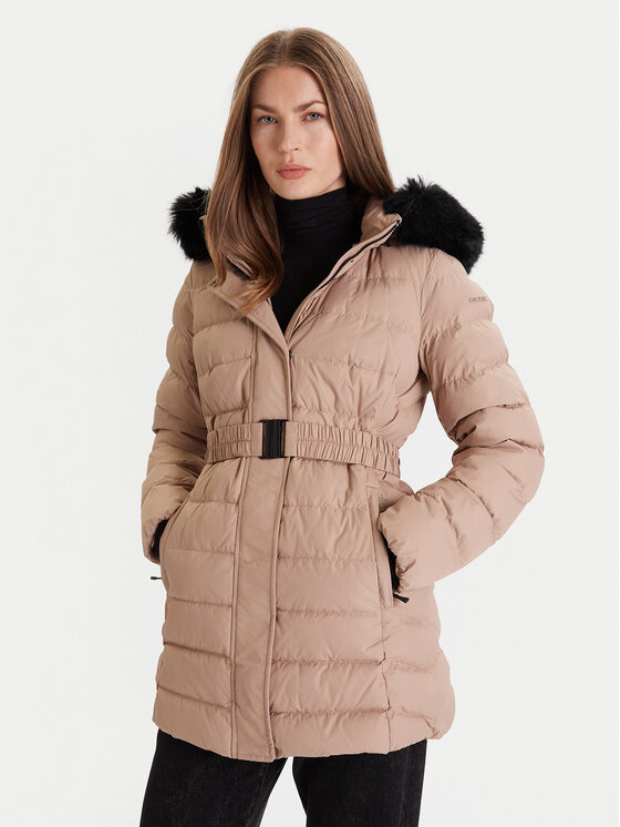 

Пуховик slim fit Catria W5626G T3152 F5228 Geox, бежевый