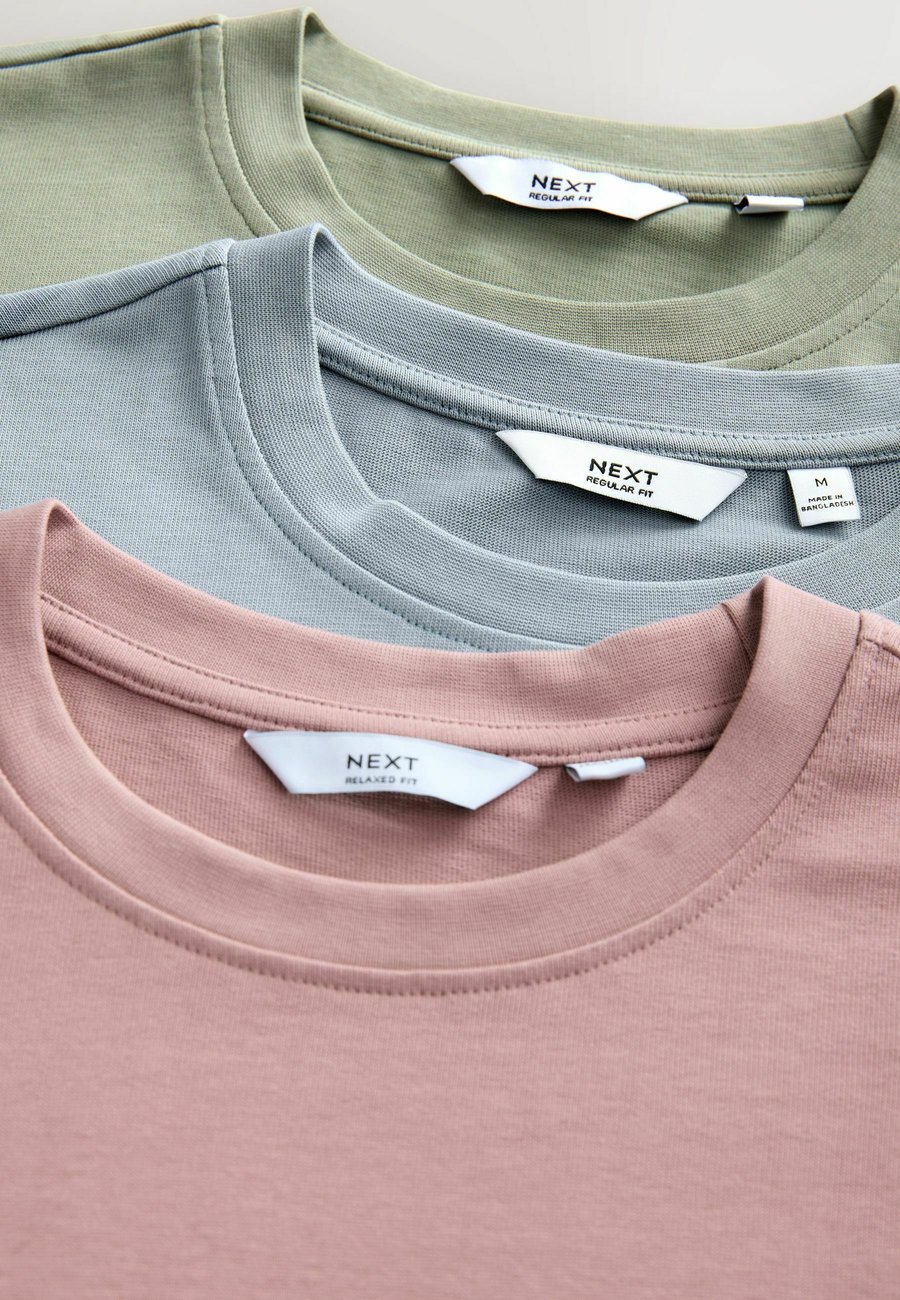 Футболка Next HEAVYWEIGHT 3 PACK, Blue/Pink/Green/Blue — фото 3