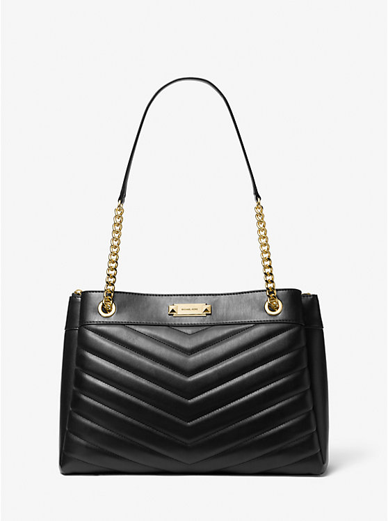 

Стеганая сумка-тоут Whitney среднего размера Michael Kors, черный