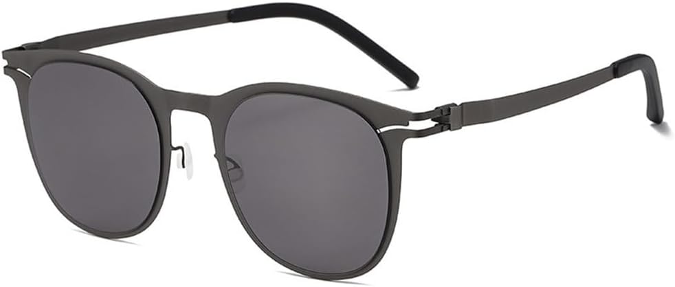 

Металлические овальные солнцезащитные очки для мужчин и женщин, для вождения, с защитой от УФ-излучения, винтажные очки без винтов, для отдыха на природе, солнцезащитные очки PRSTNN, C6