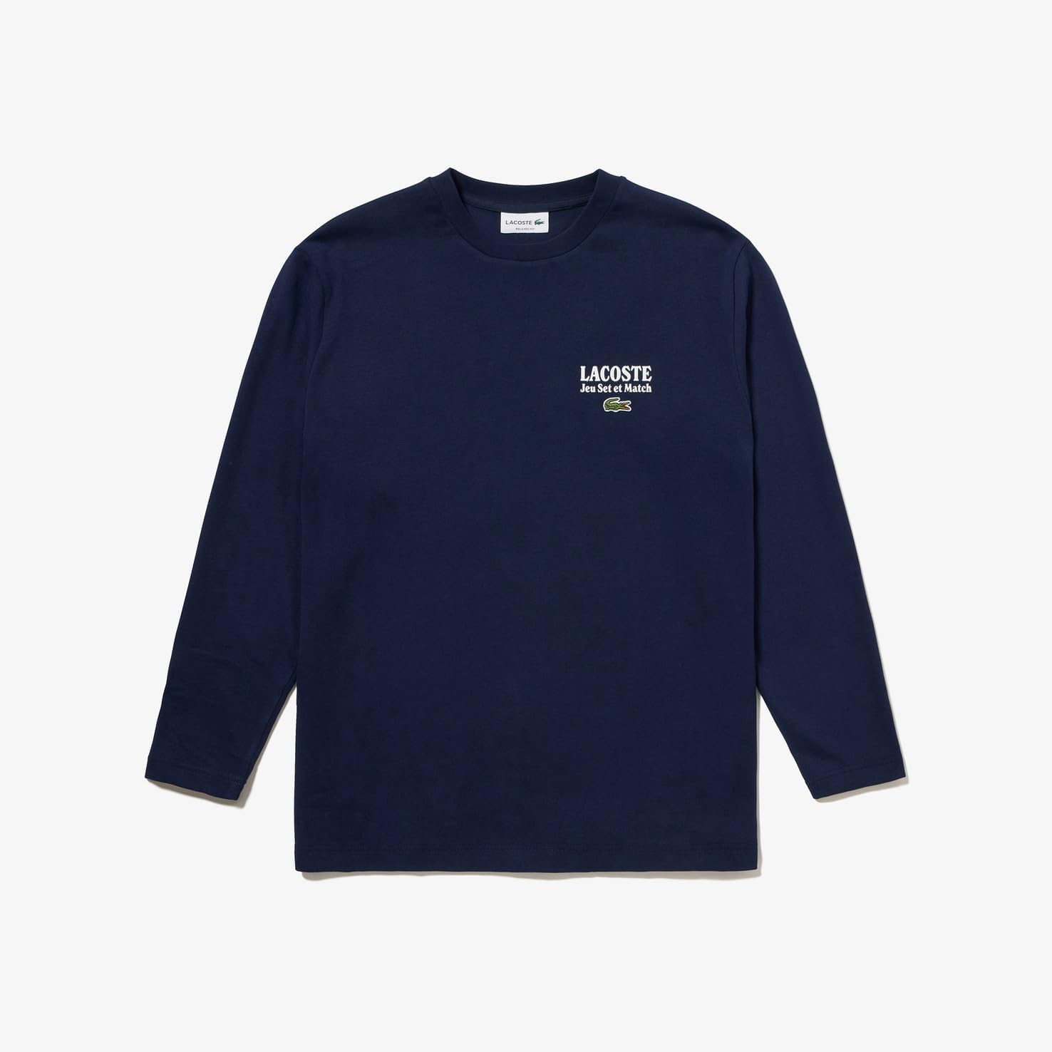 Мужская футболка с длинным рукавом Lacoste Game Set and Match, темно-синий — фото 4
