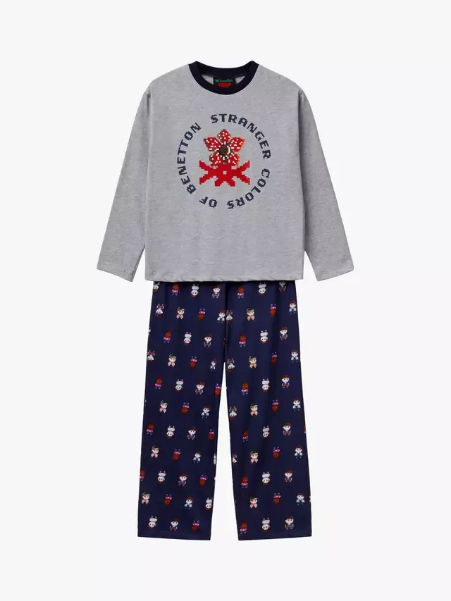 Детский пижамный комплект X Stranger Things, серый/разноцветный Benetton