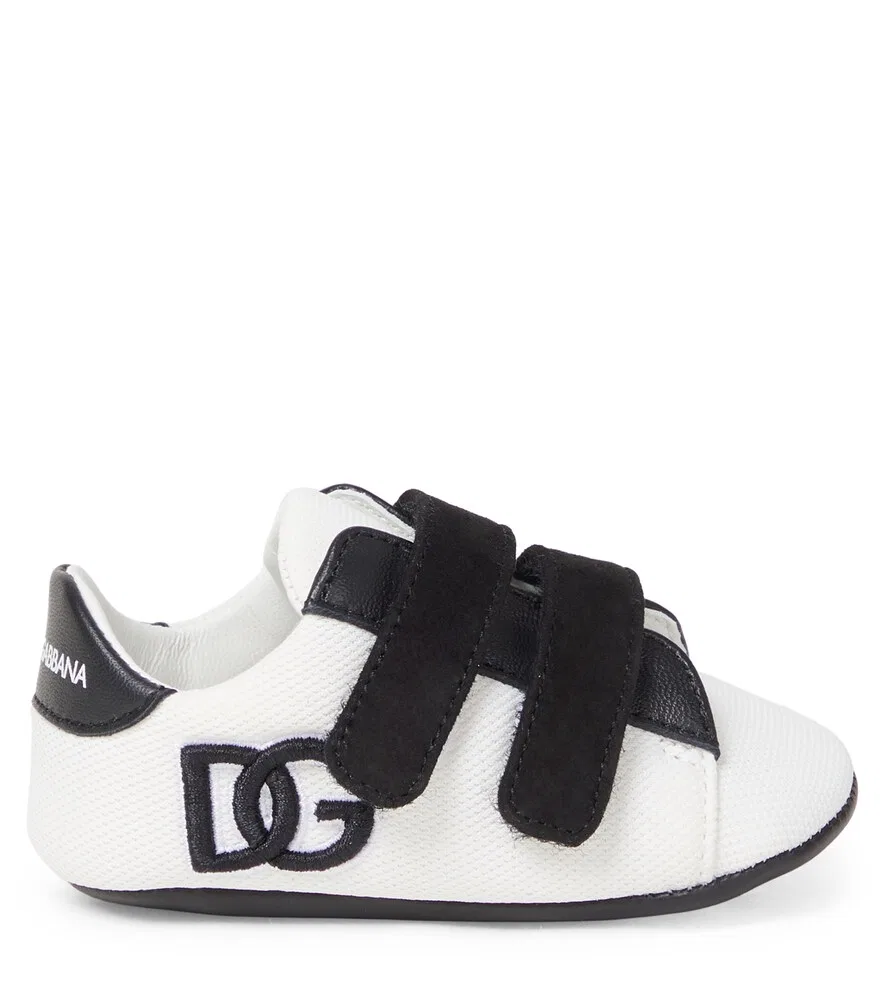 Детские кроссовки DG с кожаной отделкой Dolce&Gabbana Kids, белый — фото 3