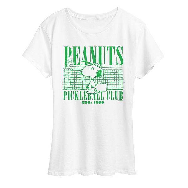 

Футболка с принтом Women's peanuts pickleball club est 1950 Licensed Character, White, Белый, Футболка с принтом Women's peanuts pickleball club est 1950 Licensed Character, White