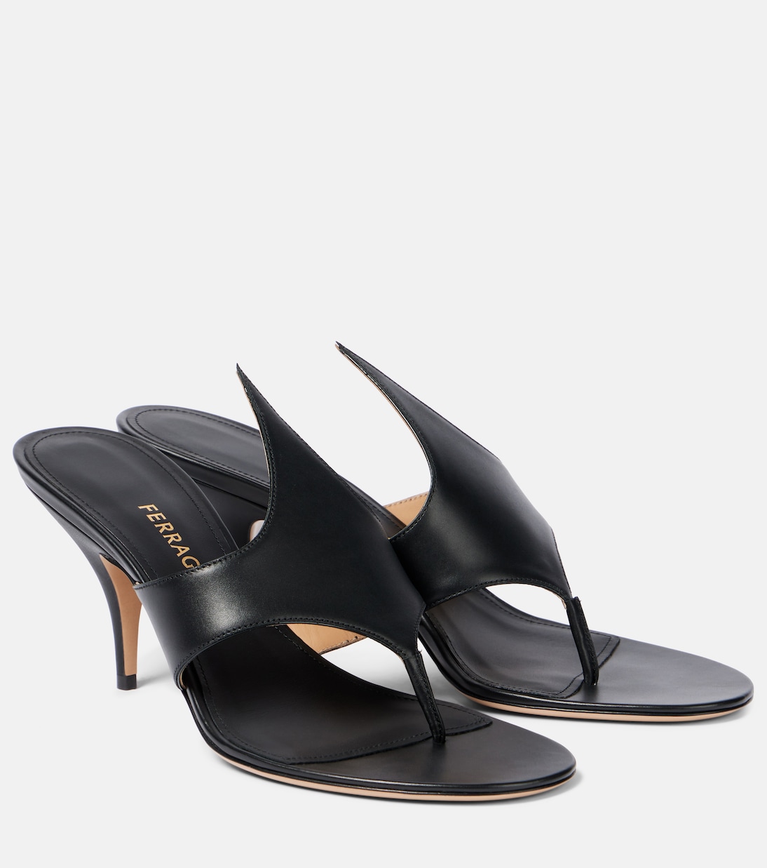 Сандалии из кожи Lyrai Ferragamo, Nero
