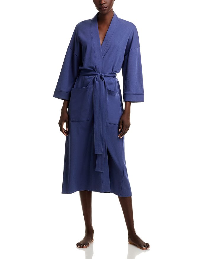 

Льняной халат Eileen Fisher, синий