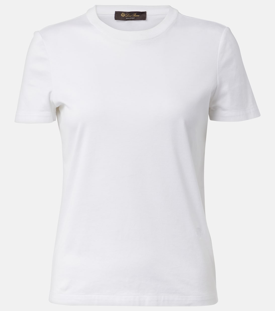 

Майка My-T укороченная из хлопка Loro Piana, Optical White