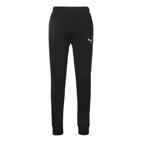 

Брюки essentials sweat tracksuit pant 'black white' Puma, черный