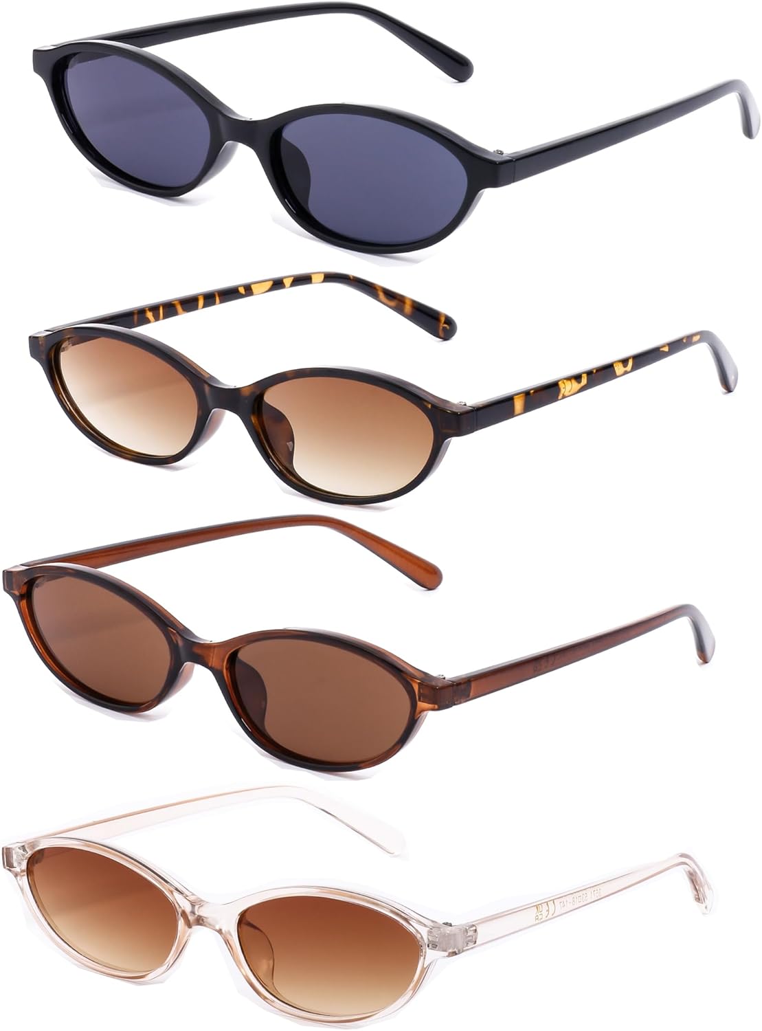 

Овальные солнцезащитные очки для женщин, черепаховая оправа, «кошачий глаз», модные в стиле 90-х и Y2K, легкие, узкие, винтажные OTICALA, Black+tortoise+brown+gradient Tea