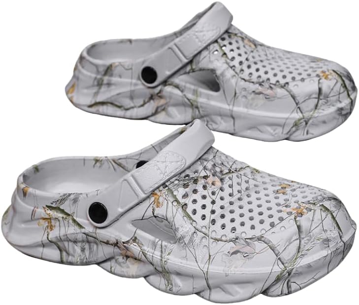 

Мужские сабо для сада, взрослые мюли, спортивные сандалии, летние водные и пляжные туфли, повседневные тапочки, легкие, дышащие, с нескользящей подошвой Miluoluo, светло-серый