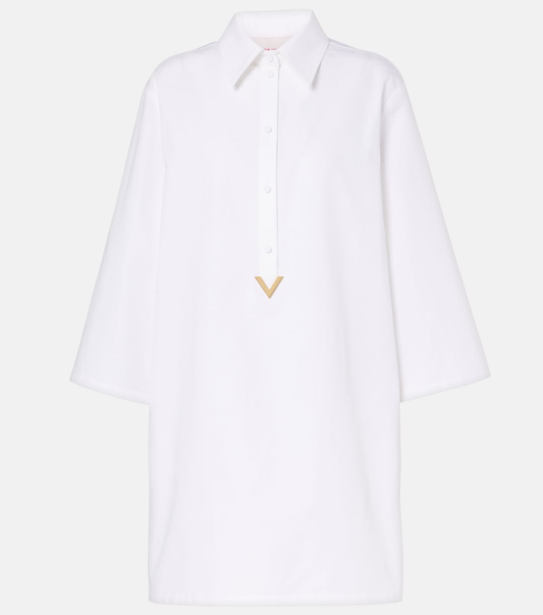 

Мини-платье из хлопка и льна Valentino, Bianco