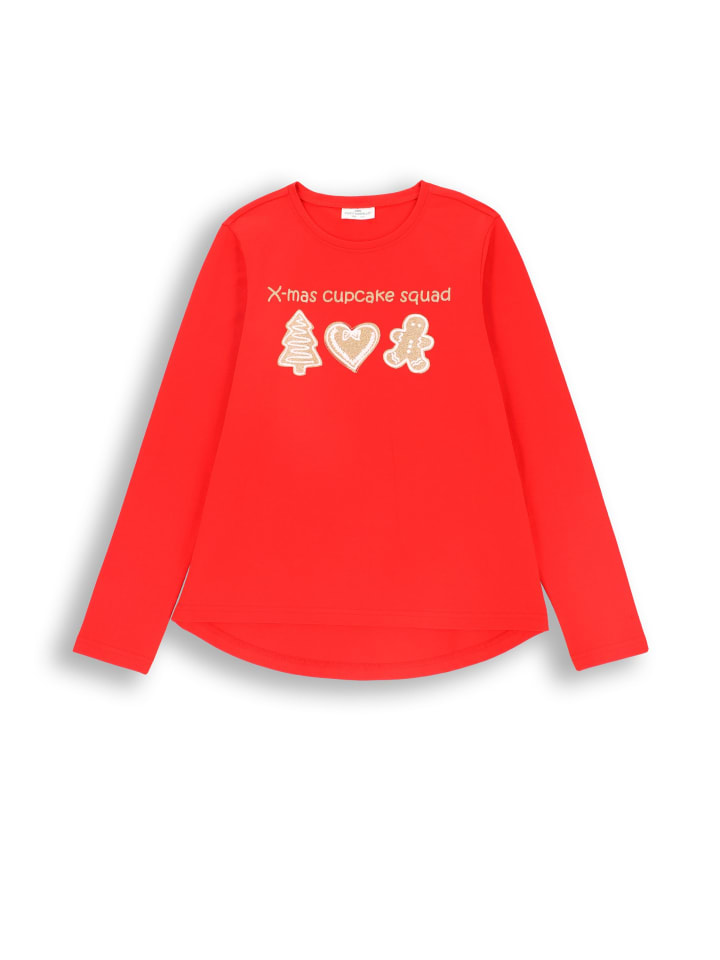 

Рождественская футболка с длинными рукавами красного цвета Coccodrillo