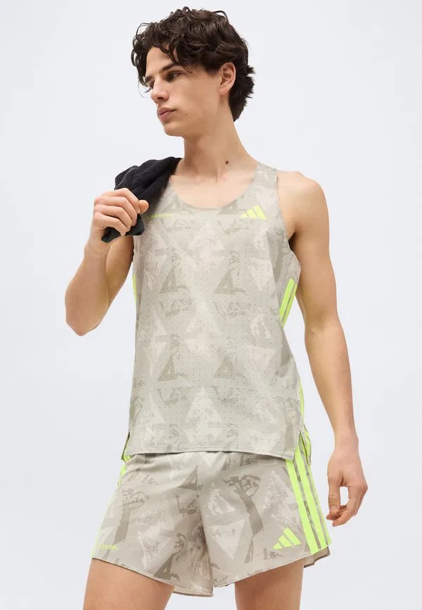 Гелевые спортивные шорты labrum Adidas Performance, Sesame/Solar Yellow — фото 4
