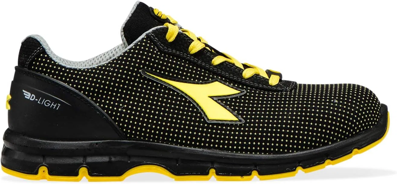 Рабочие кроссовки Utility Diadora - низкие рабочие кроссовки Run Text Low S1P SRC ESD для мужчин и женщин, C0401 Black Yellow Utility — фото 2