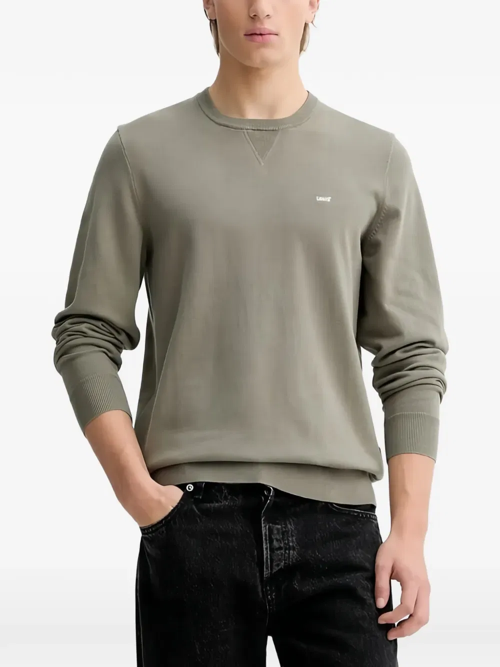 Свитер с круглым вырезом и длинными рукавами Levi'S, зеленый