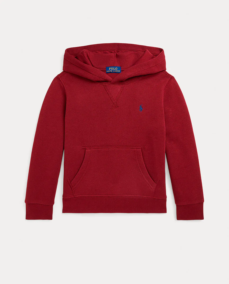 

Толстовка для мальчика с капюшоном и вышитой лошадкой Polo Ralph Lauren, цвет Granate