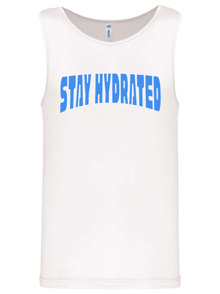 

Майка-топ "Stay Hydrated" белого цвета F4NT4STIC