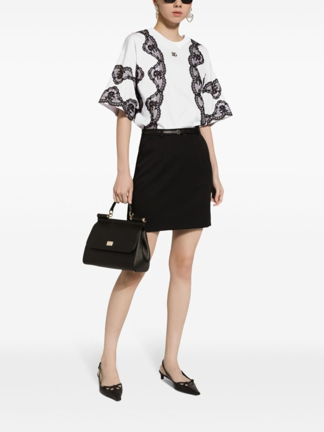 Dolce & Gabbana футболка со шнурками, белый — фото 2